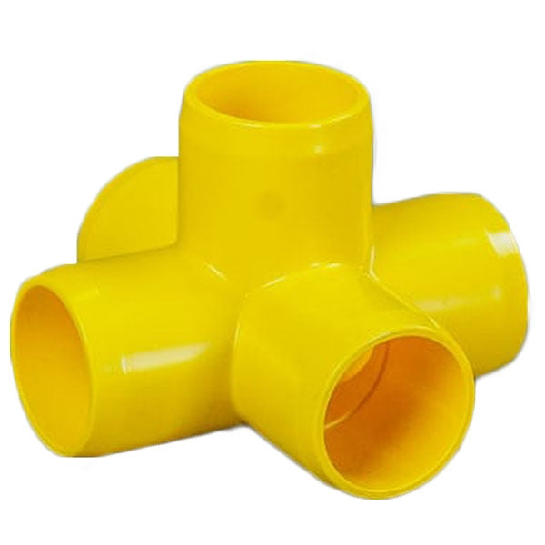 Yellow 1-1/2" Furniture Fitting 5-way (FF-5W-015-YELLOW)
