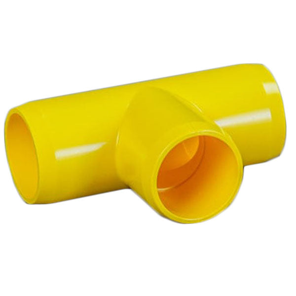 Yellow 1-1/4" Furniture Fitting Tee (FF-T-012-YELLOW)