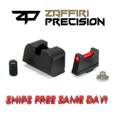 Zaffiri Precision Glock HD Fiber Optic Suppressor Height Sights NEW # SUP.Sights